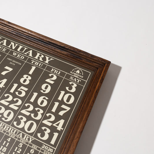 CALENDAR.2026 WOOD FRAME SET